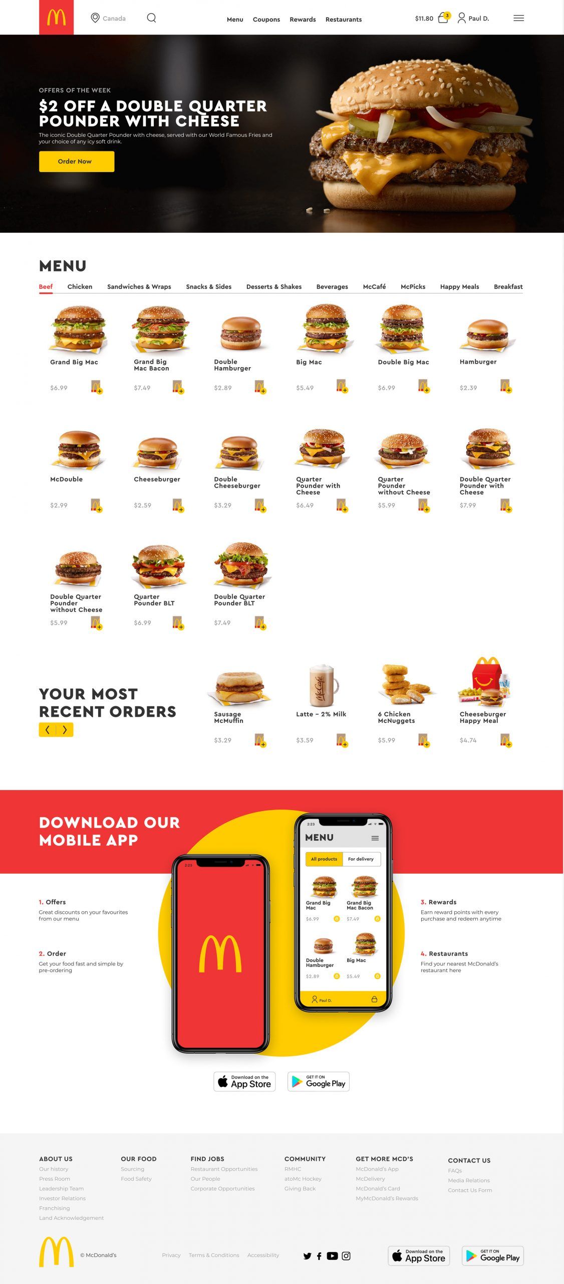 McDonalds Main Page